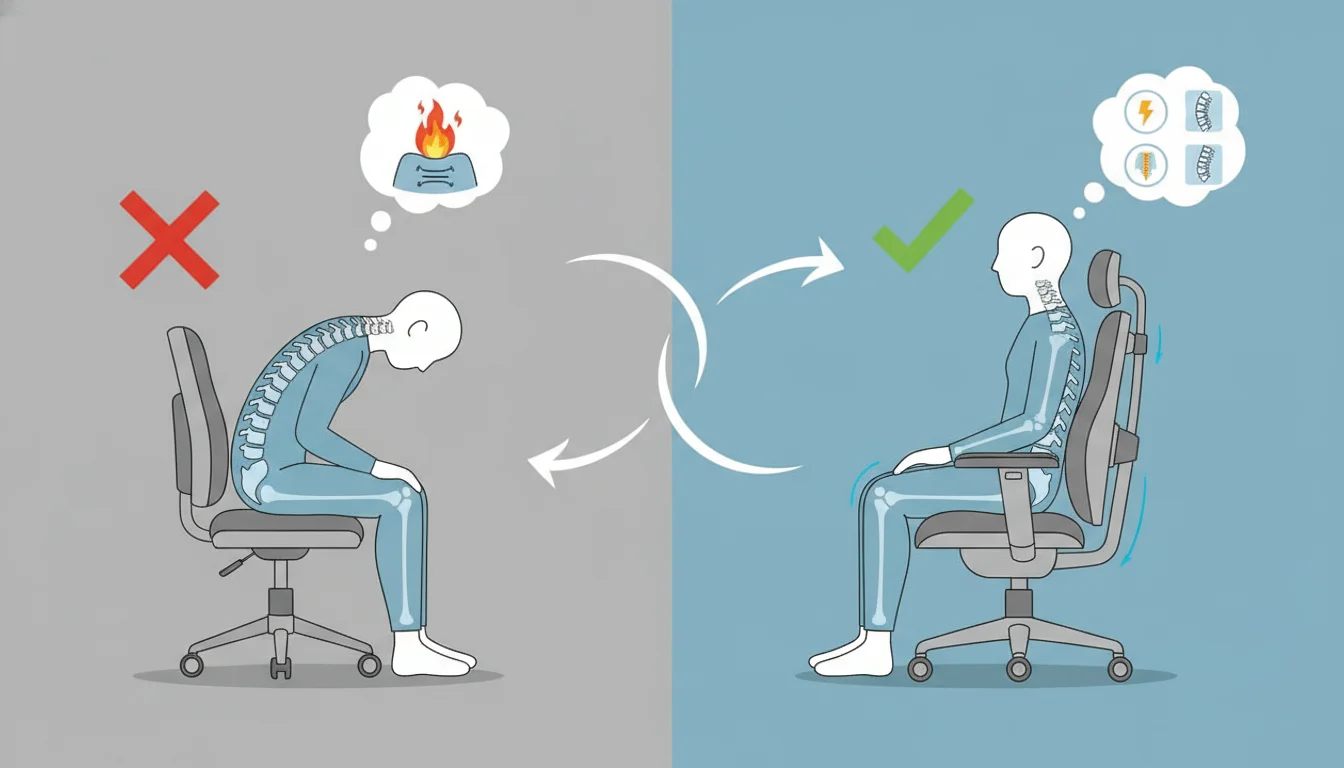 Illustration showing are ergonomic chairs worth it concept