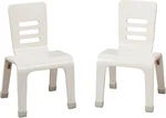 ECR4Kids Bentwood Chair, 12in Seat Height, Stackable Seats, White Wash, 2-Pack