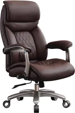 Big and Tall Office Chair with Wide Area Armrest, 600LBS PU Leather Executive Chair, Adjustable Lumbar Support 3'' Double Space Wheel, Managerial Home Desk Heavy Duty Office Chair