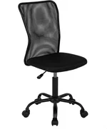 Home Office Chair Ergonomic Mid-Back Mesh Desk Chair Computer Armless Executive Task Chair Lumbar Support Armrests Swivel Rolling PC Chairs Small Meeting for Adults, Black