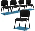 VINGLI Waiting Room Chairs, 5-Pack Black Mesh Church Chairs Conference Room Chairs Stackable Armless Chairs, Office Guest Chairs & Reception Chairs Stacking Chairs for Meeting Room, Office Lobby