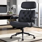 Office Chair Big and Tall 500lbs, Desk Chair Comfy, Oversized Computer Gaming Chair Extra Wide, Executive PU Leather Heavy Duty, High Back Swivel Rocking Chairs with Wheels for Home,Black