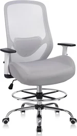 HYLONE 400lbs Drafting Chair,Adjustable High Back Computer Office Chair with Lumbar Support Standing Desk Chair Heavy Duty Big Tall Drafting Stool for Artists with Adjustable Footrest