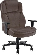 CLATINA Big and Tall Executive Chair, Extra Wide Seat, 500LBS Heavy Duty Ergonomic Computer Task Chair with Armrests, High Back Cloth Office Chair Fabric Desk Chair for Home Office, Brown